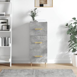 Servanta, gri beton, 34,5x34x90 cm, lemn compozit GartenMobel Dekor