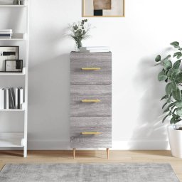 Servanta, gri sonoma, 34,5x34x90 cm, lemn compozit GartenMobel Dekor