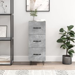 Servanta, gri beton, 34,5x34x90 cm, lemn compozit GartenMobel Dekor