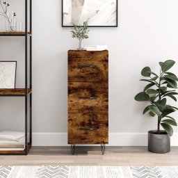 Servanta, stejar fumuriu, 34,5x34x90 cm, lemn compozit GartenMobel Dekor