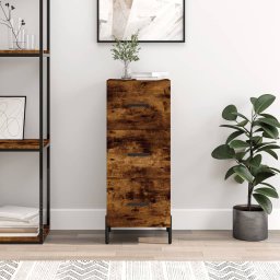 Servanta, stejar fumuriu, 34,5x34x90 cm, lemn compozit GartenMobel Dekor
