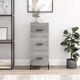 Servanta, gri sonoma, 34,5x34x90 cm, lemn compozit GartenMobel Dekor