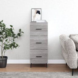 Servanta, gri sonoma, 34,5x34x90 cm, lemn compozit GartenMobel Dekor
