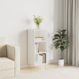 Servanta, alb extralucios, 34,5x32,5x90 cm, lemn compozit GartenMobel Dekor