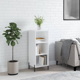 Servanta, alb extralucios, 34,5x32,5x90 cm, lemn compozit GartenMobel Dekor