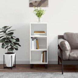 Servanta, alb extralucios, 34,5x32,5x90 cm, lemn compozit GartenMobel Dekor