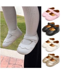 Pantofiori bebelus Drool (Culoare: Auriu, Marime: 0-6 Luni)