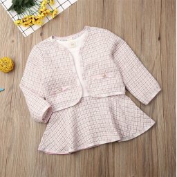 Set sacou cu rochita Drool (Marime: 120, Culoare: Negru cu alb)