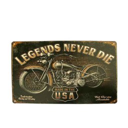 Tablă retro LEGENDS NEVER DIE 30x20cm