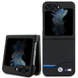 Husa Carcasa piele carbon compatibila cu Samsung Galaxy Z Flip 5, Negru