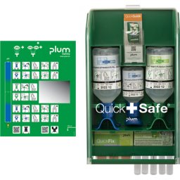 Trusa sanitara de prim ajutor, fixa, QuickSafe Pentru Industria chimica, Plum