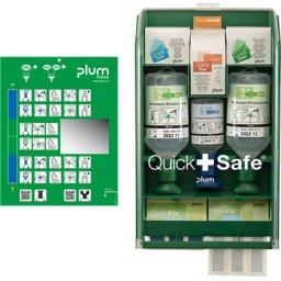 Trusa sanitara de prim ajutor, fixa, QuickSafe Pentru Industria alimentara, Plum