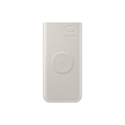 Baterie externa 2 x USB Type C, 10000 mAh, 25W, Wireless Bej