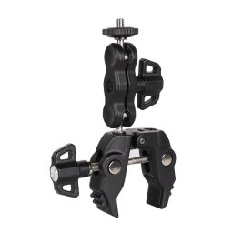 Suport cu clema pentru telefon si camera sport, prindere sigura si reglaj flexibil