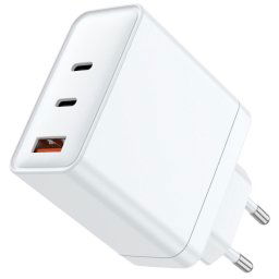 Incarcator de retea LEMIRG2TC65WA GaN 2x Type-C,1x USB-A, 65W, Fast Charge, EU Plug, Alb