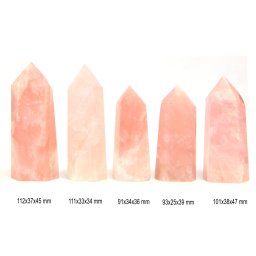 Obelisc Cuart Roz Mineral Natural 1 Varf - 1 Buc