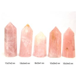 Obelisc Cuart Roz Mineral Natural 1 Varf - 1 Buc