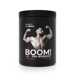 GymBeam BOOM! 2.0 Stimulent de pre-antrenament 400 g fructe de pădure