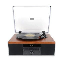 Pick-up cu CD si Radio FM AKAI ATT-14BT, Brown/Black