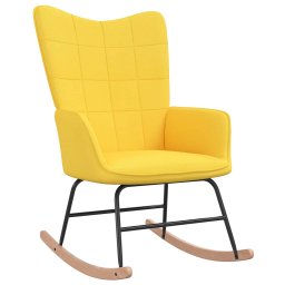 Scaun balansoar, galben mustar, material textil GartenMobel Dekor