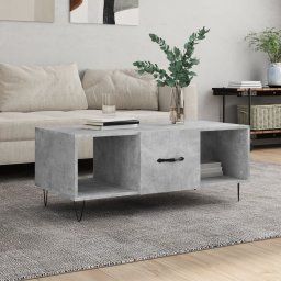 Masuta de cafea, gri beton, 102x50x40 cm, lemn prelucrat GartenMobel Dekor