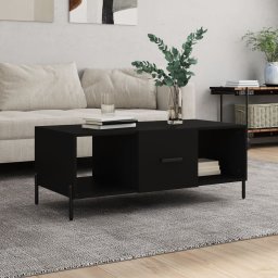 Masuta de cafea, negru, 102x50x40 cm, lemn compozit GartenMobel Dekor