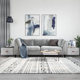 Masute de cafea, 2 buc., gri beton, 50x50x40 cm, lemn compozit GartenMobel Dekor