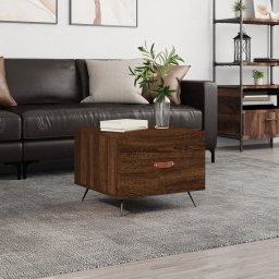 Masuta de cafea, stejar maro, 50x50x40 cm, lemn prelucrat GartenMobel Dekor