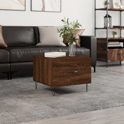 Masuta de cafea, stejar maro, 50x50x40 cm, lemn prelucrat GartenMobel Dekor