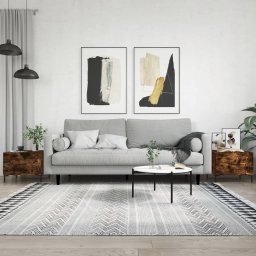 Masute de cafea 2 buc. stejar fumuriu 50x50x40 cm lemn compozit GartenMobel Dekor