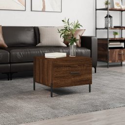 Masuta de cafea, stejar maro, 50x50x40 cm, lemn prelucrat GartenMobel Dekor