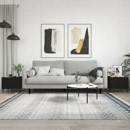Masute de cafea, 2 buc., negru, 50x50x40 cm, lemn compozit GartenMobel Dekor