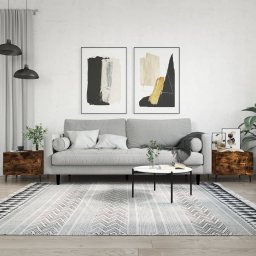 Masute de cafea 2 buc. stejar fumuriu 50x50x40 cm lemn compozit GartenMobel Dekor