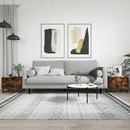 Masute de cafea 2 buc. stejar fumuriu 50x50x40 cm lemn compozit GartenMobel Dekor