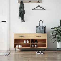 Bancheta pantofar, stejar sonoma, 102x35x55 cm, lemn prelucrat GartenMobel Dekor