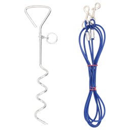 Cablu de legare pentru caini cu tarus de pamant, 3 m GartenMobel Dekor