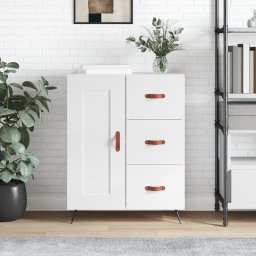Servanta, alb extralucios, 69,5x34x90 cm, lemn compozit GartenMobel Dekor