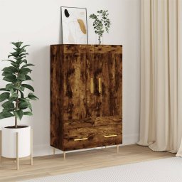 Dulap înalt, stejar afumat, 69,5x31x115 cm, lemn prelucrat GartenMobel Dekor