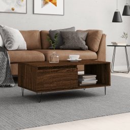Masuta de cafea, stejar maro, 90x50x36,5 cm, lemn prelucrat GartenMobel Dekor