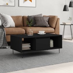 Masuta de cafea, negru, 90x50x36,5 cm, lemn compozit GartenMobel Dekor