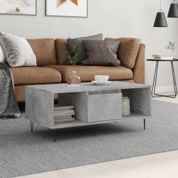 Masuta de cafea, gri beton, 90x50x36,5 cm, lemn compozit GartenMobel Dekor