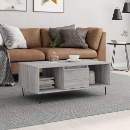 Masuta de cafea, gri sonoma, 90x50x36,5 cm, lemn prelucrat GartenMobel Dekor