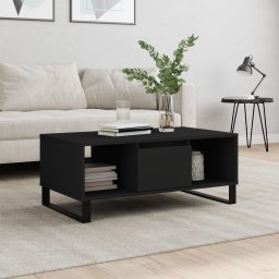 Masuta de cafea, negru, 90x50x36,5 cm, lemn compozit GartenMobel Dekor