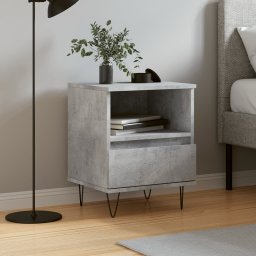 Noptiera, gri beton, 40x35x50 cm, lemn compozit GartenMobel Dekor