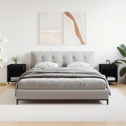 Noptiere, 2 buc., negru, 40x35x50 cm, lemn compozit GartenMobel Dekor