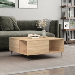Masuta de cafea, stejar afumat, 80x80x36,5 cm, lemn prelucrat GartenMobel Dekor