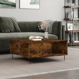 Masuta de cafea, stejar afumat, 80x80x36,5 cm, lemn prelucrat GartenMobel Dekor
