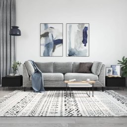 Masute de cafea, 2 buc., negru, 50x46x35 cm, lemn prelucrat GartenMobel Dekor