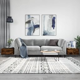 Mese de cafea 2 buc. stejar fumuriu 50x46x35 cm lemn compozit GartenMobel Dekor