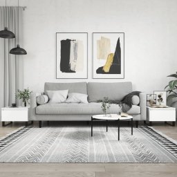 Masute de cafea, 2 buc., alb, 50x46x35 cm, lemn prelucrat GartenMobel Dekor